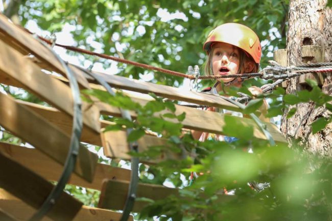 bambini al Trieste Adventure Park